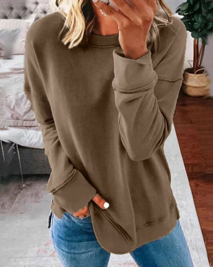 Damen Sweatshirt Weich Bequem Klassisch