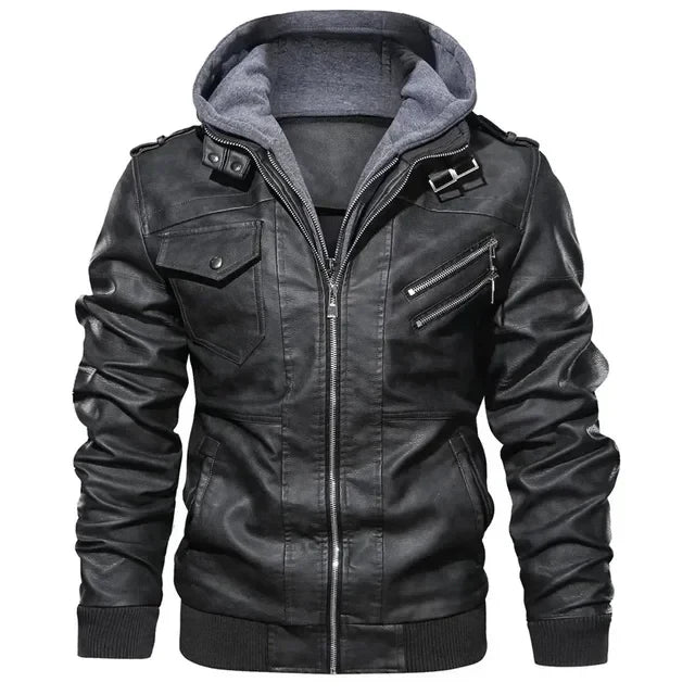 Eleganter Lederblouson Herren Bikerjacke