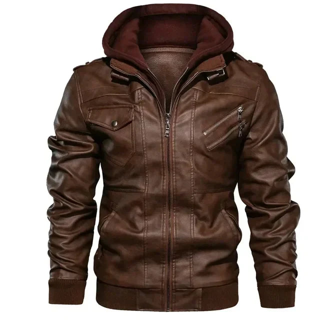 Eleganter Lederblouson Herren Bikerjacke - IdealeKleiden