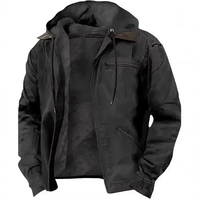 Herren Winterjacke Dicke Kapuze Warm