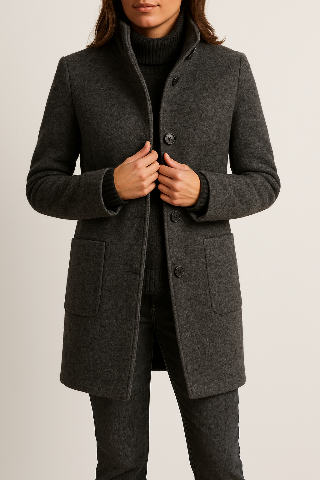 Stylischer Wollmantel Damen Isabella