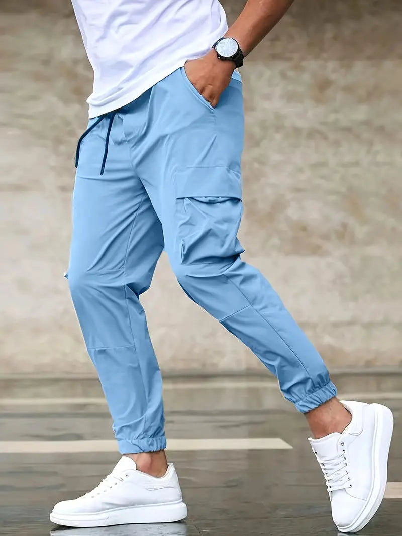 Herren Cargohose Modern Kordelzug - IdealeKleiden
