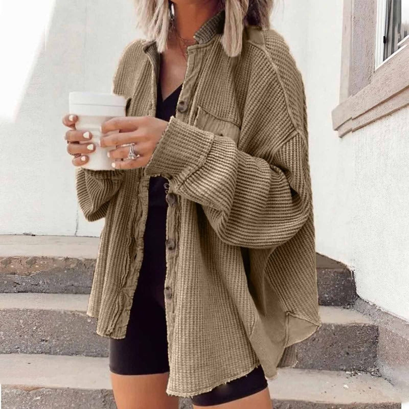 Bequemer Cardigan Mit Knöpfen Down Füllung