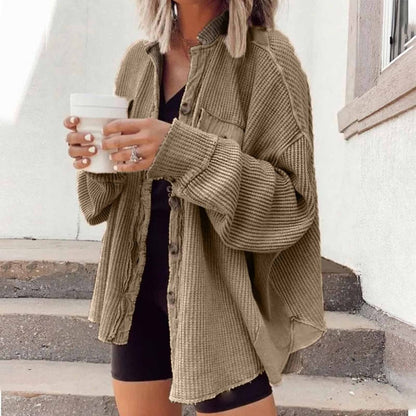 Bequemer Cardigan Mit Knöpfen Down Füllung