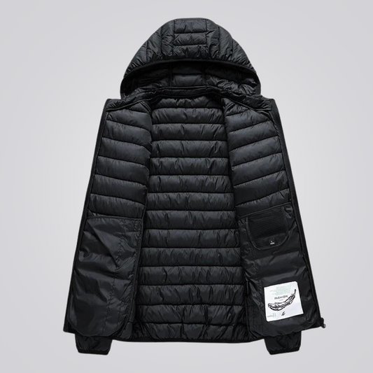 Wattierte Winterjacke Damen Kapuze Abnehmbar - IdealeKleiden