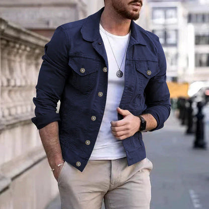 Herren Jeansjacke Klassisch Robust