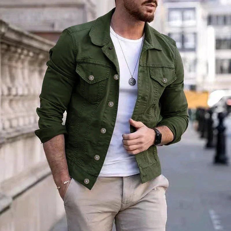 Herren Jeansjacke Klassisch Robust