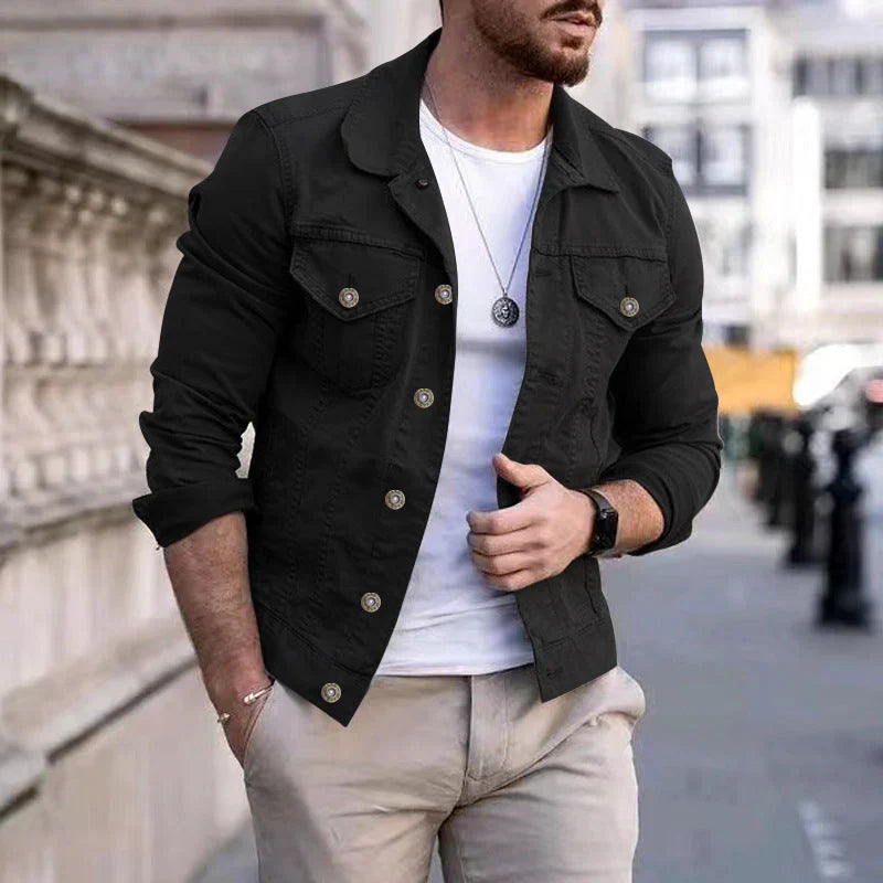 Herren Jeansjacke Klassisch Robust