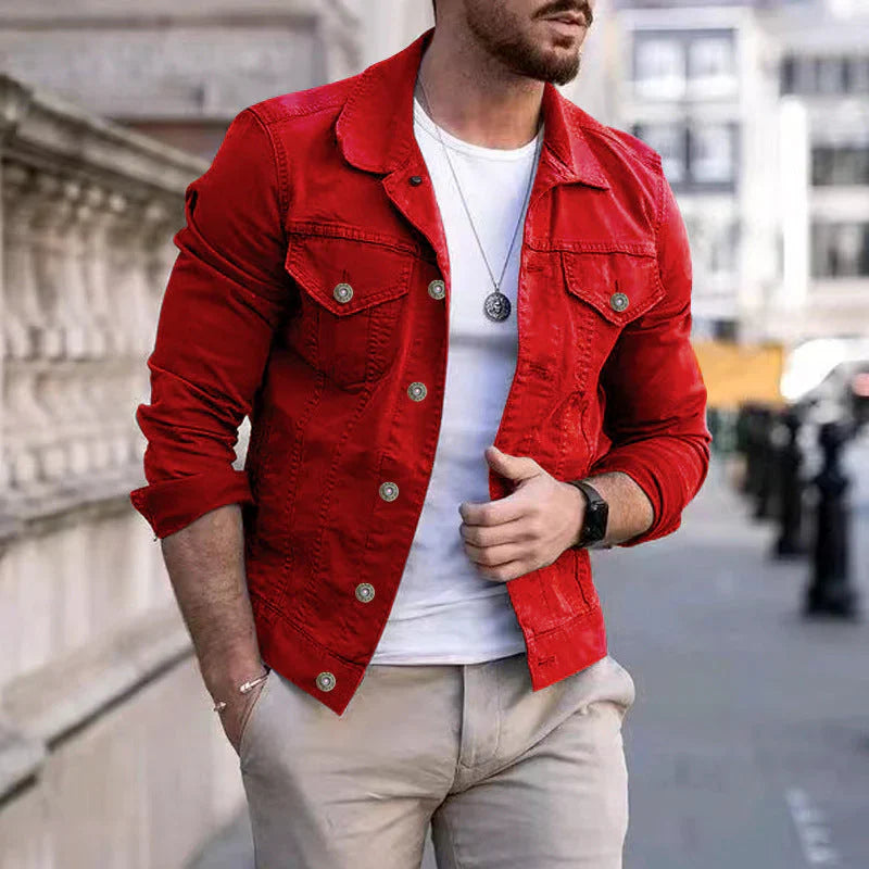 Herren Jeansjacke Klassisch Robust - IdealeKleiden