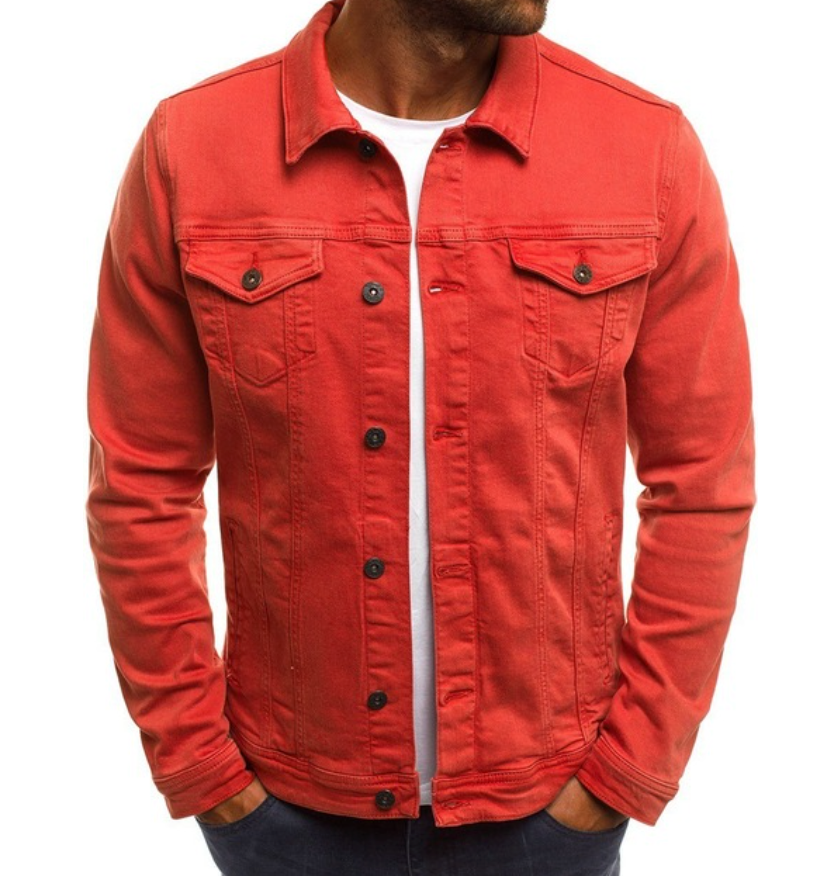Schlanke Herren Jeansjacke Slim Fit Style