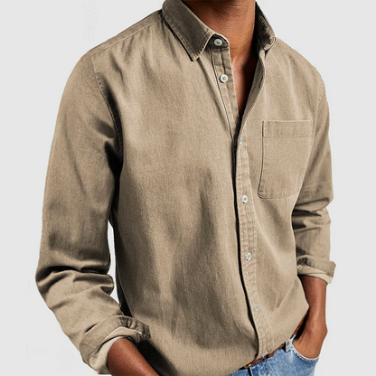 Herren Jeansjacke Lässig Langarm