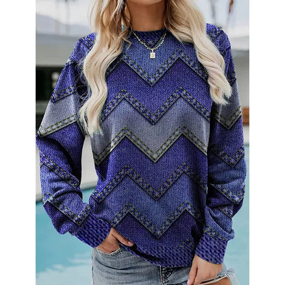 Trendy Pullover Mit Motivdruck