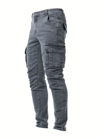 Lässige Herren-Jeans Streetstyle Cargo-Hose - IdealeKleiden