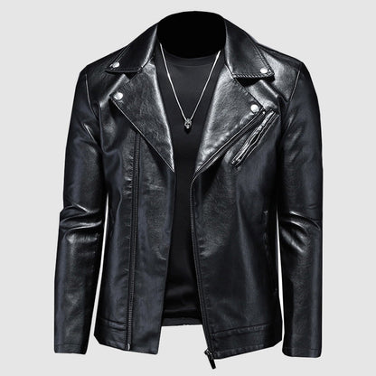 Modische Lederjacke Frühling Trend