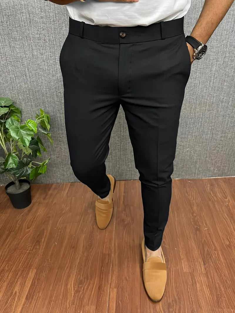 Herren Anzughose Halbformell Slim Fit - IdealeKleiden
