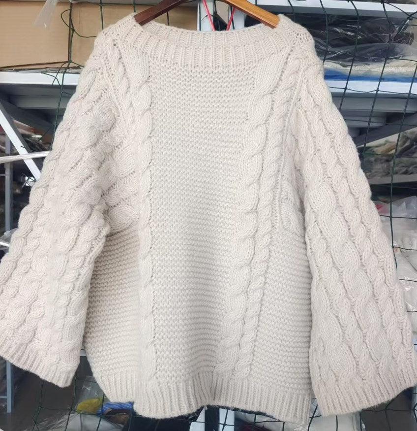 Stilvolle Zopf-Pullover Damen