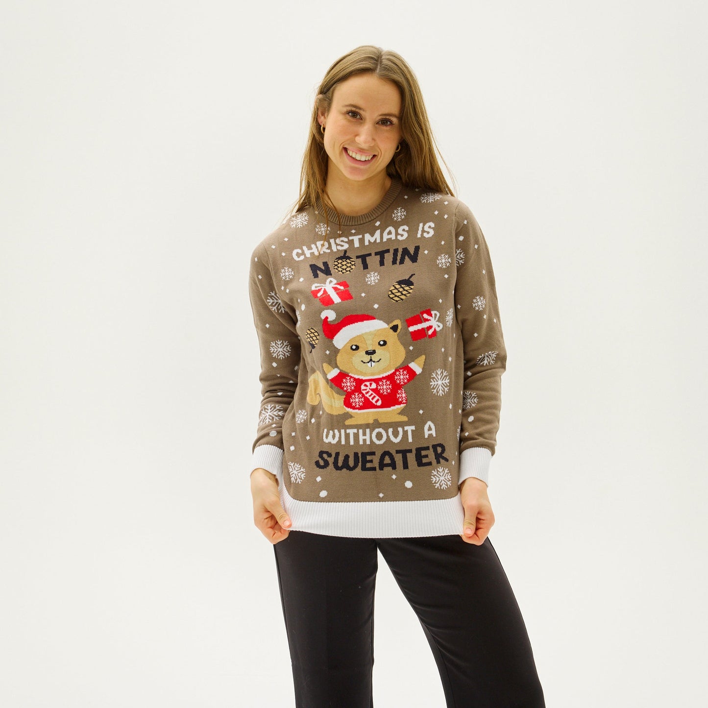 Weihnachts-Cardigan Damen Festlich Rot - IdealeKleiden