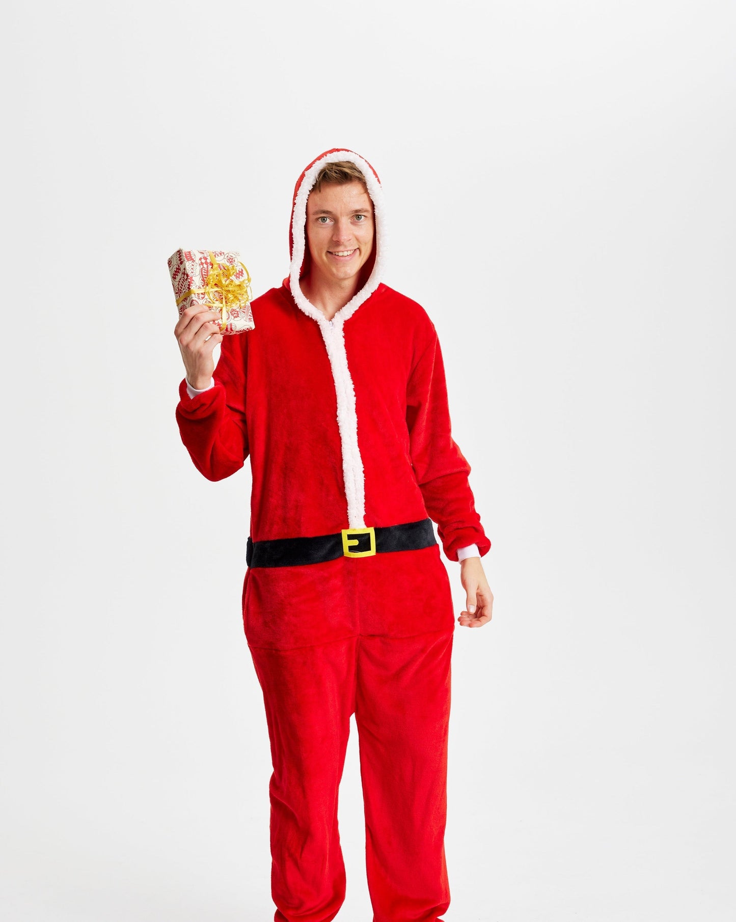 Weihnachts Jumpsuit Männer Rot - IdealeKleiden