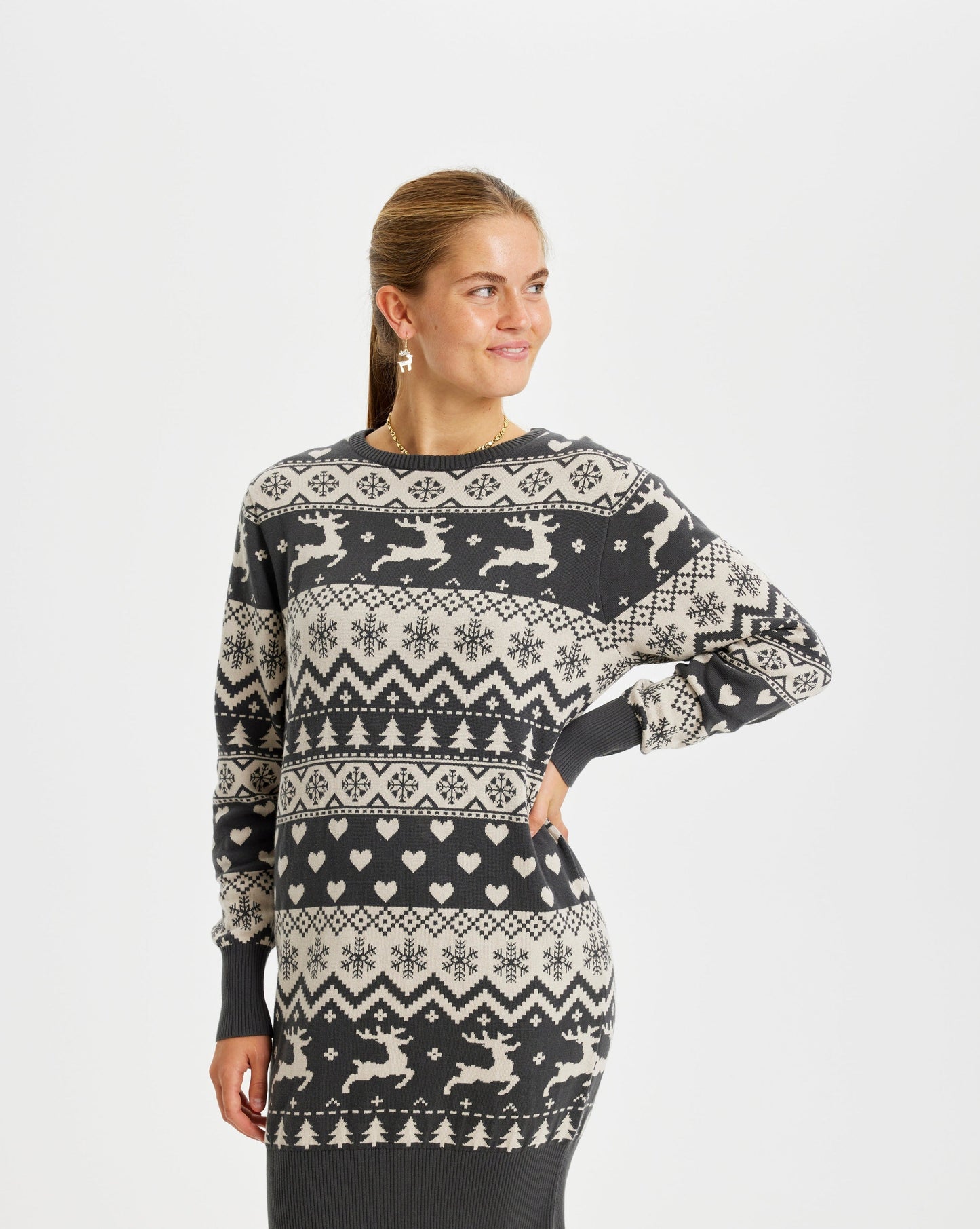 Klassisches Strickkleid Elegante Optik - IdealeKleiden