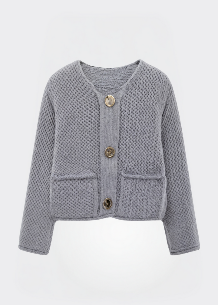 Damen Strickjacke Weich mit Knöpfen