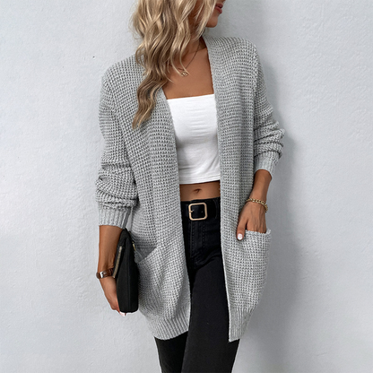Damen Strickjacke Mit Taschen Modern