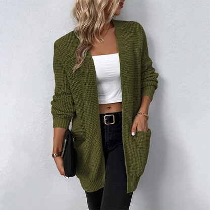 Damen Strickjacke Mit Taschen Modern