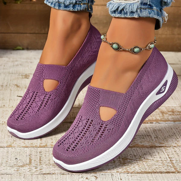 Damen Slip-On Sneaker Bequem Stricken