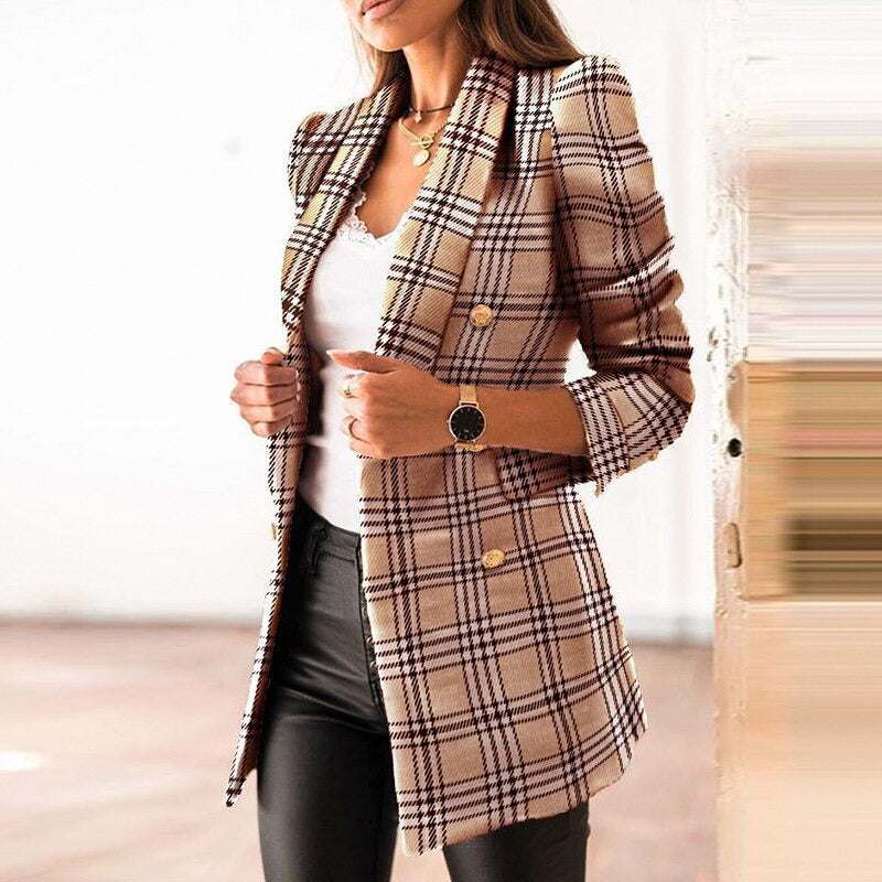 Herbst Blazer Damen Elegant Modisch