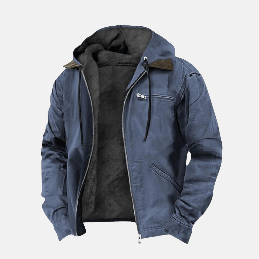 Herren Kapuzenjacke Warm Fleece Winter
