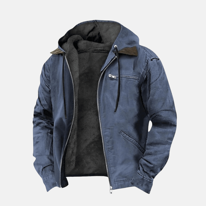 Herren Kapuzenjacke Warm Fleece Winter
