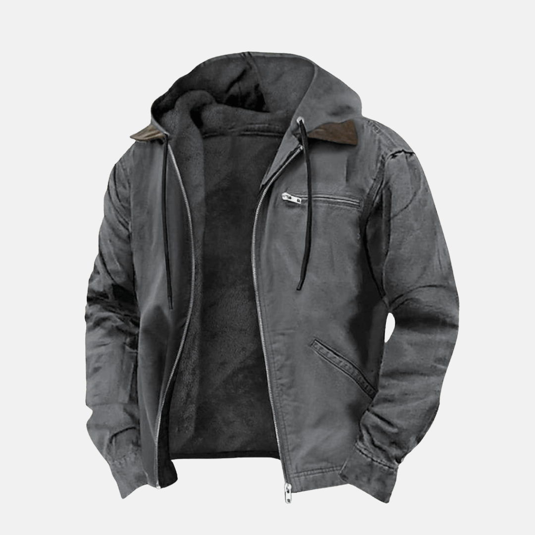 Herren Kapuzenjacke Warm Fleece Winter
