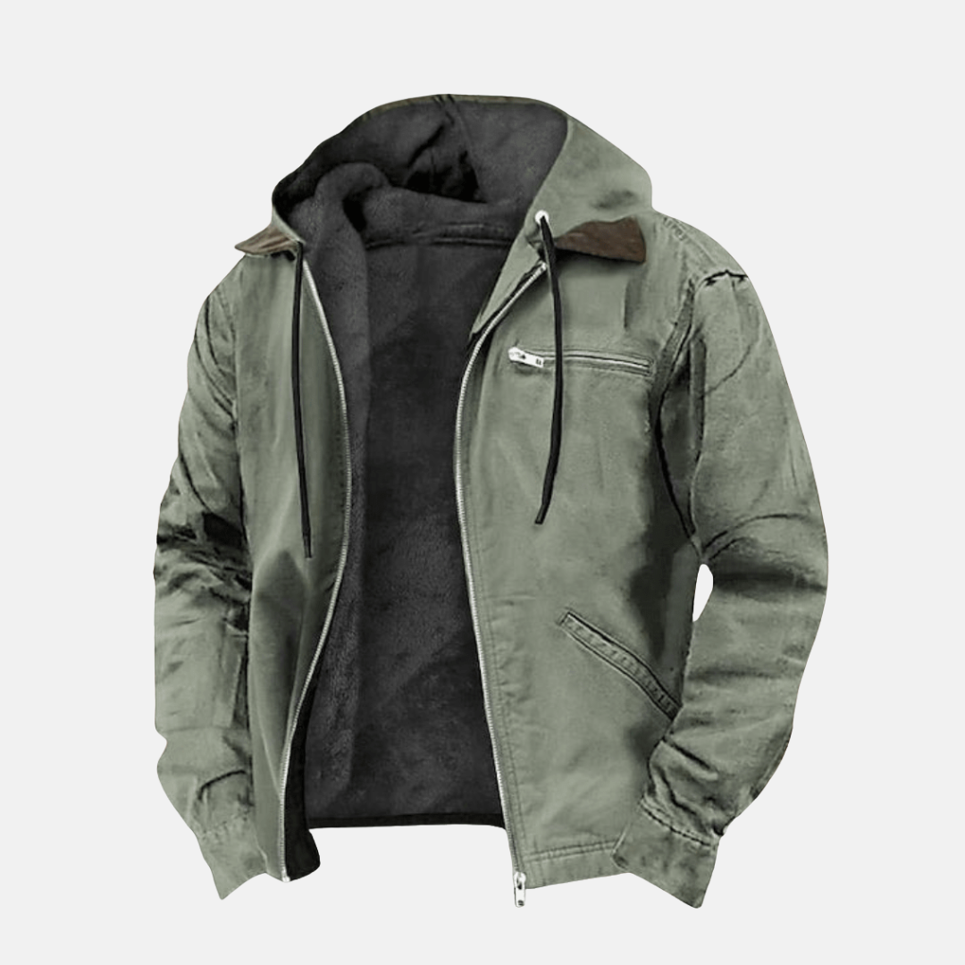 Herren Kapuzenjacke Warm Fleece Winter
