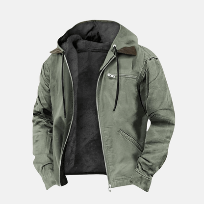 Herren Kapuzenjacke Warm Fleece Winter