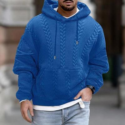 Kapuzenpullover Herren Grobstrick Warm Bequem