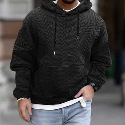 Kapuzenpullover Herren Grobstrick Warm Bequem