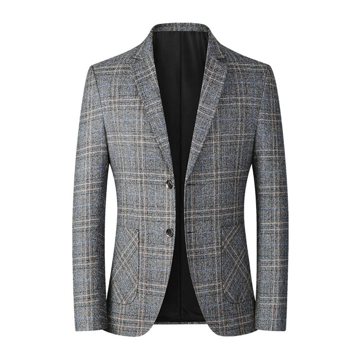 Herren Blazer Karierter Eleganter Einreihig - IdealeKleiden