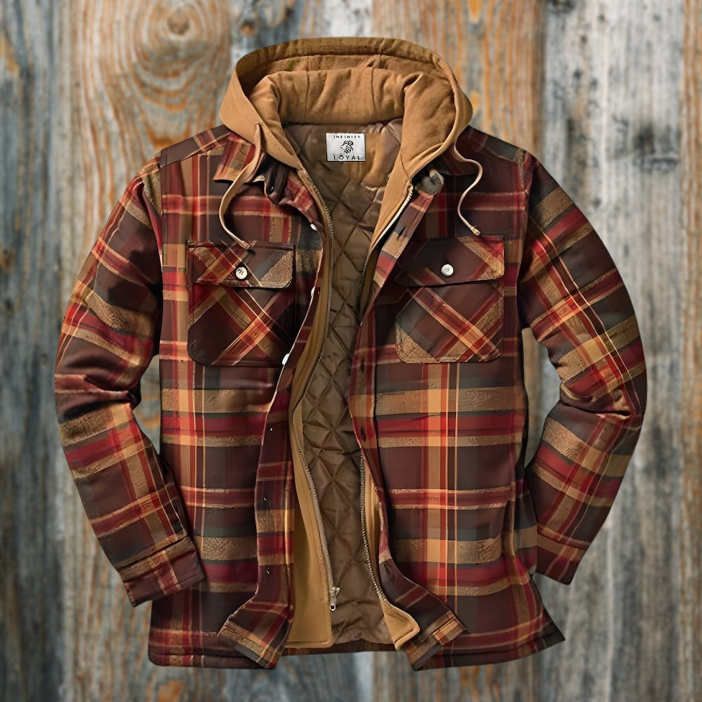 Herren Winterjacke Steppjacke Kapuze