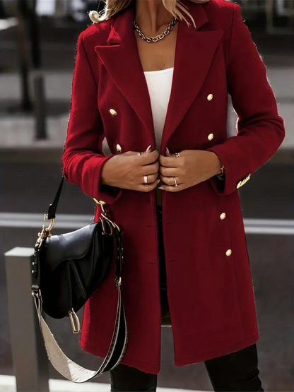 Stylischer Damen Wollmantel Winter