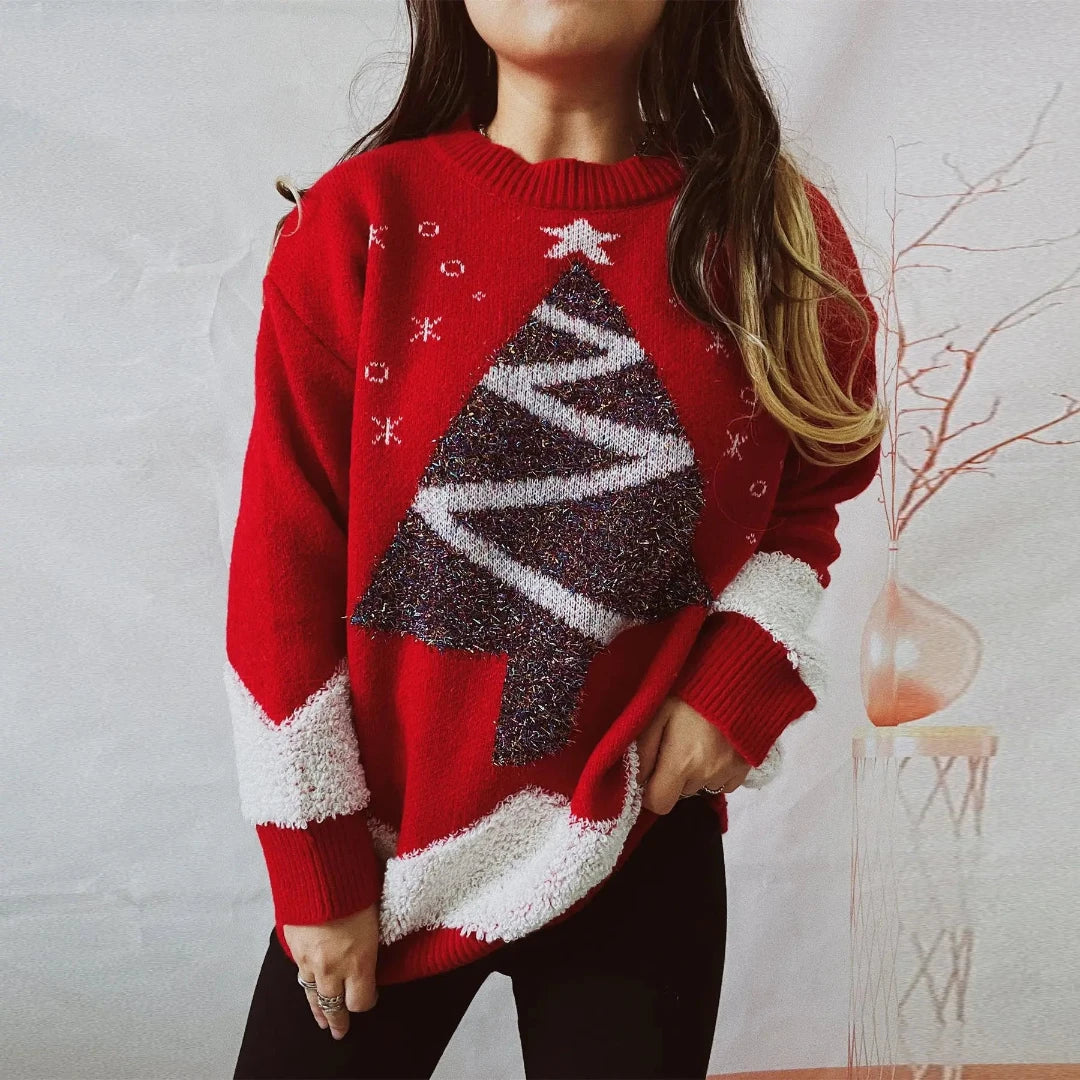 Damen Weihnachtspullover Winterlich Cozy
