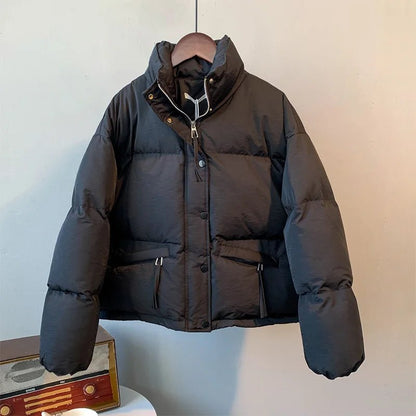 Elegante Damen Winterjacke Warm Gesteppt
