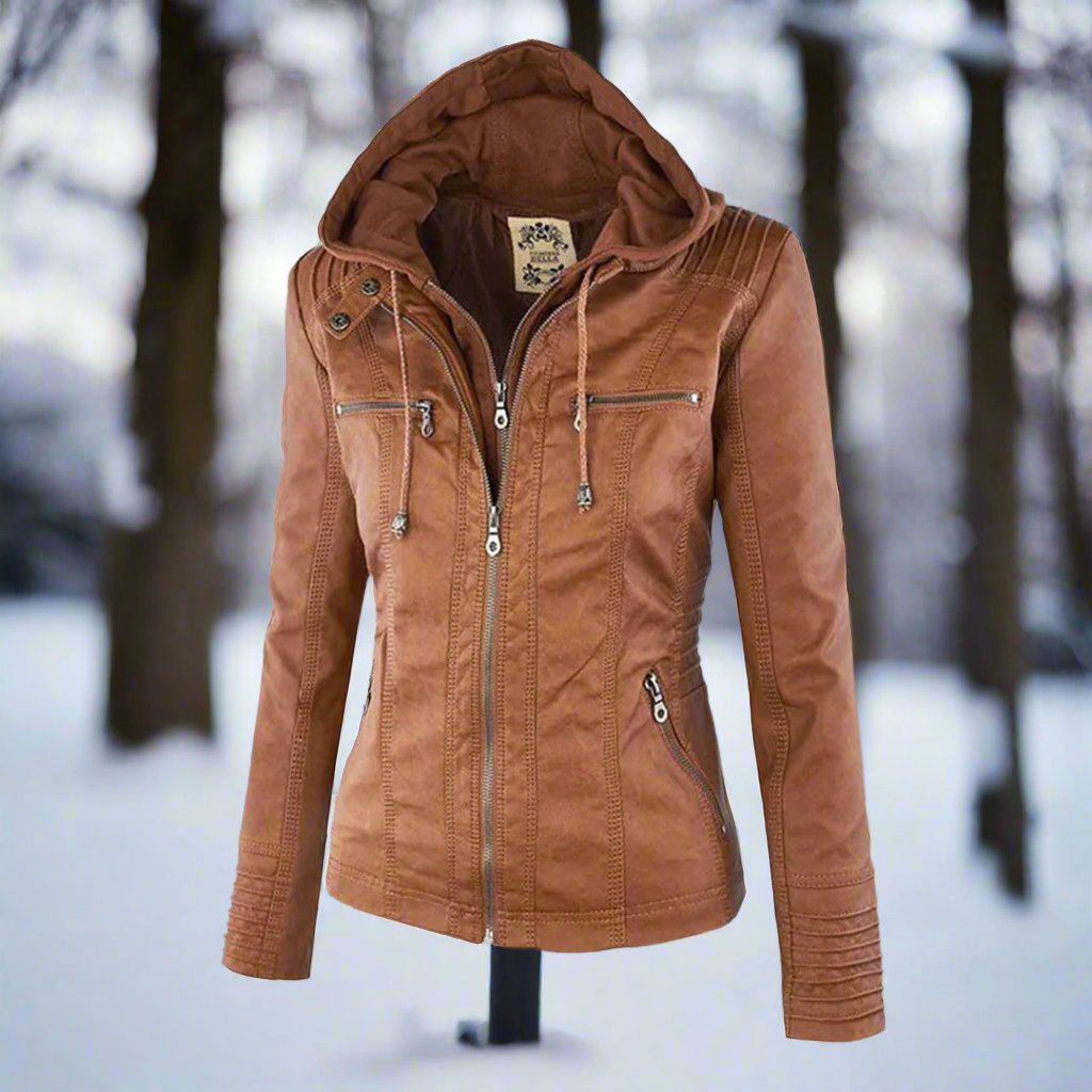 Mode Bikerjacke Slim Fit Kunstleder - IdealeKleiden