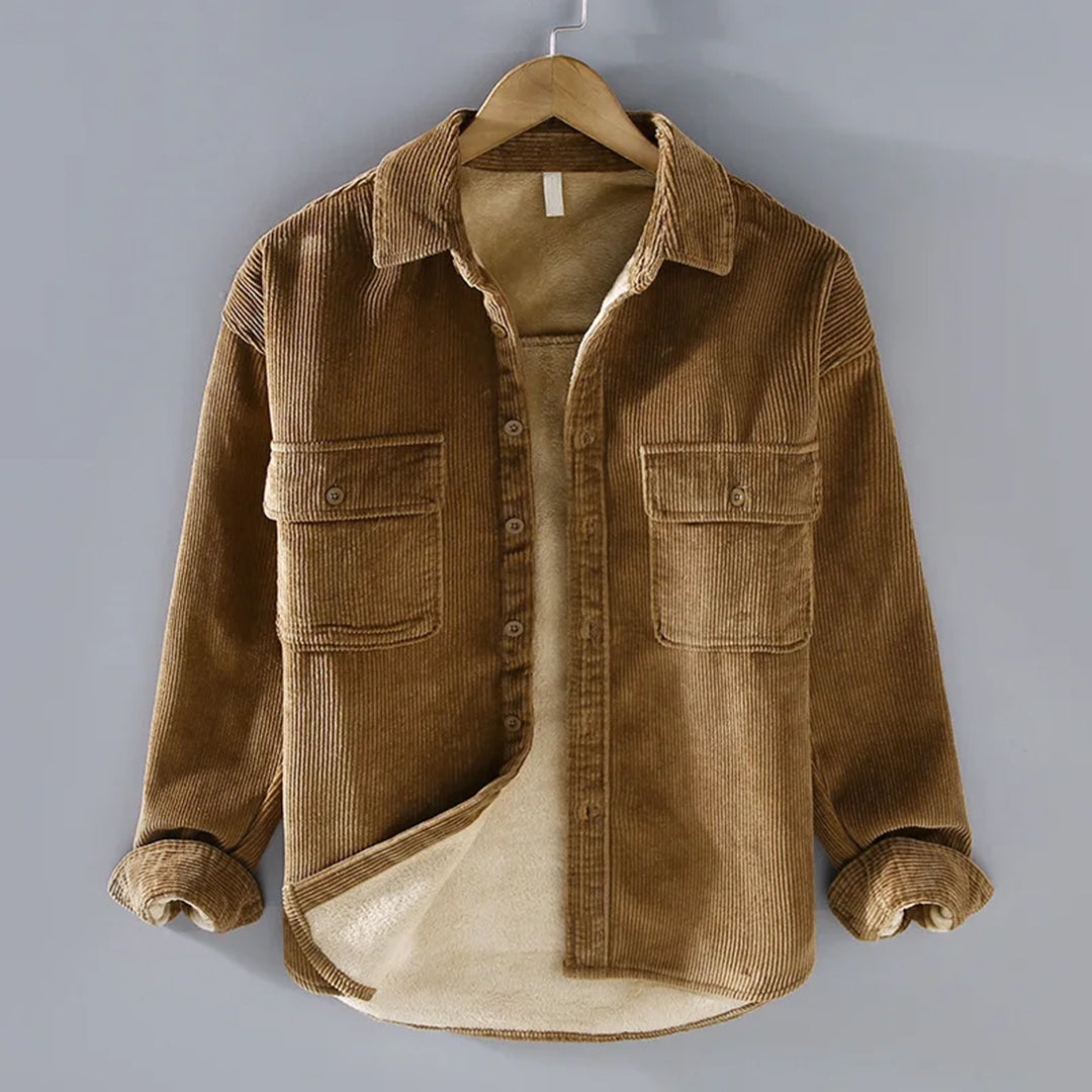Herren Hemd Corduroy Warm Winterlook