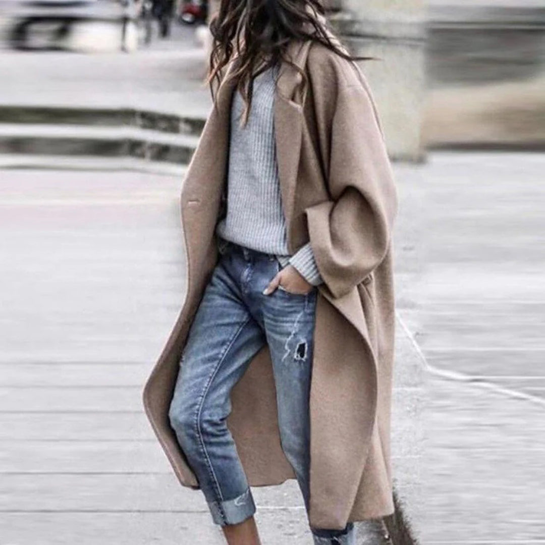Eleganter Damenmantel Herbst Stil