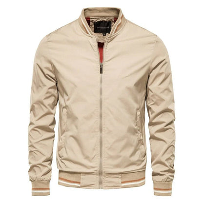 Herren Bomberjacke Modern Schwarzes Leder