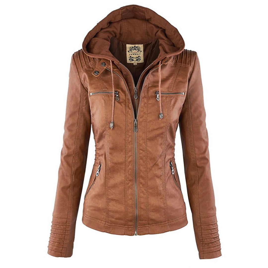 Stilvolle Lederjacke Damen Trend