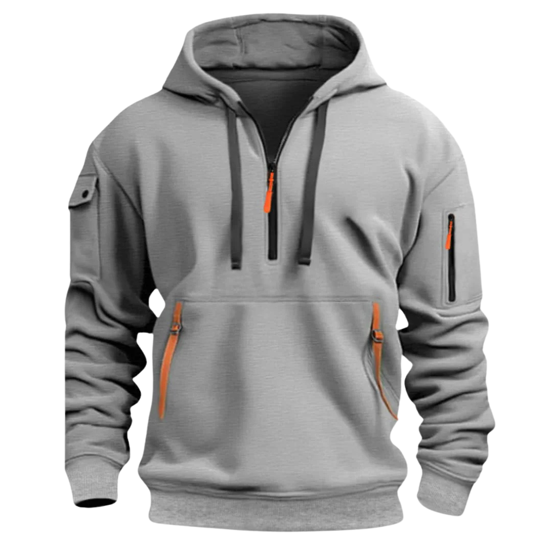 Herren Sweatshirt Kapuze Taschen Sportlich