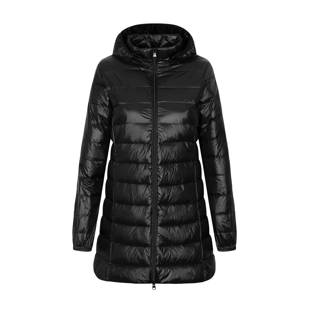 Damen Winterjacke Warm Kapuzenpuffer Daunenmantel