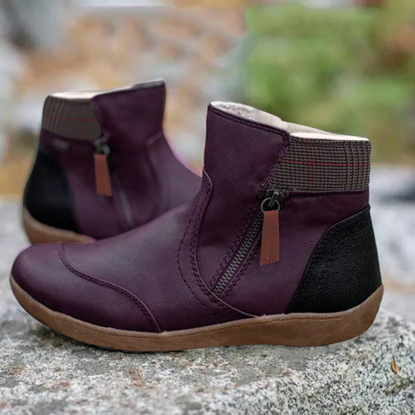 Elegante Lederschuhe Warm gefüttert Winter