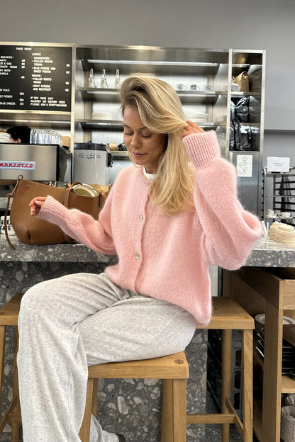 Damen Cardigan Klassisch Stricken Langärmlig
