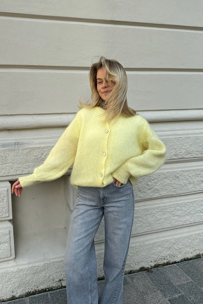 Damen Cardigan Klassisch Stricken Langärmlig